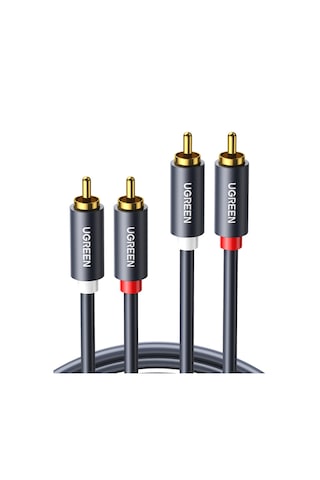 Ugreen 2rca To 2rca Ses Kablosu, 1 Metre, Antrasit, 30747