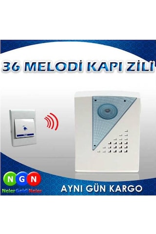 36 Melodi Uzaktan Kumandalı Kablosuz Kapı  Zili