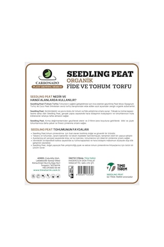 Seedling Peat 15 Litre Organik Fide Ve Tohum Torfu 0