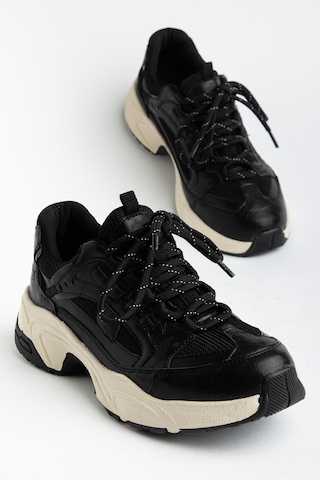 Suins Boris Premium Model Kadın Spor Ayakkabı Sneaker Siyah