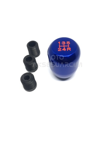 Metal Manuel Vites Topuzu Mavi Mavi