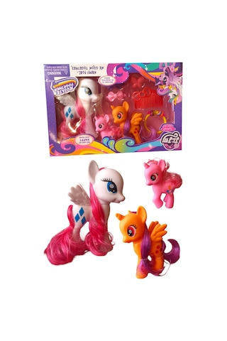 Pony Arkadaşlık Seti: 3 Sevimli Karakter Ve Aksesuarları Pony