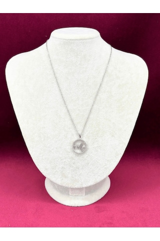 Yıldızlı Ve Taşlı Silver Kolye Silver