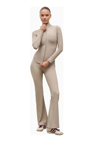 Because Of Alice Base Sculpting Flared Leggings Şekillendirici Yüksek Bel Bol Paça Kadın Tayt Açık Kahverengi