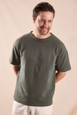 Tonny Black Rahat Kalıp Oversize Kesim T-shirt Erkek Haki T-shirt Tbtshrt020