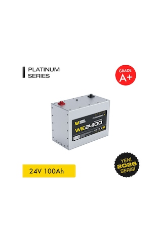 Werer Energy 24V 100Ah LiFePO4 Platinum Series Bluetooth'lu Lityum Demir Fosfat Akü