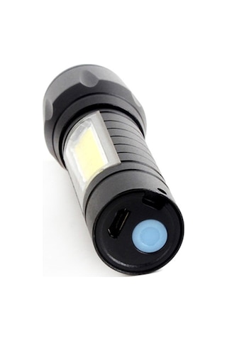 Watton Mini Çok Güçlü Şarjlı El Feneri Wt-030-6548 Siyah