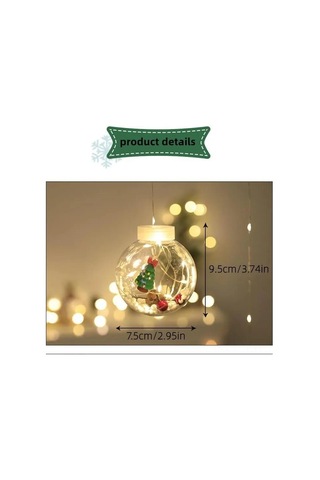 Moveevo Noel Led Işık Zinciri - Santa/snowman/ağaç Şekilli Toplar, Usb, Ip54 Su Geçirmez, 3m Uzunluk, Sıcak Beyaz Işık