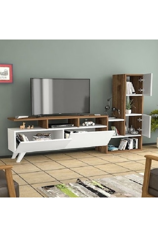 Tv Ünitesi Turra Beyaz Ceviz 177 Cm