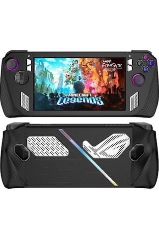 Trendooze Cbtx Asus Rog Ally Oyun Konsolu İçin Silikon Koruyucu Kapak Sprey Yağı Kılıfı Siyah İq