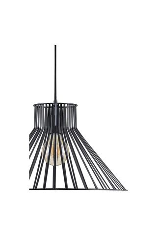 Dede Tekli Panama Sarkit Avize Siyah Dekoratif Obje