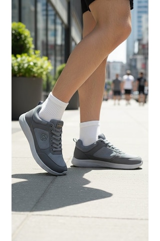 Stil Shoes Erkek Günlük Spor Yürüyüş Koşu Ayakkabısı Hafif Rahat Esnek Ortopedik Taban Ayakkabı 103 Füme