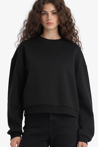 Defacto Siyah Kadın Sweatshirt D6645ax/bk81 Siyah
