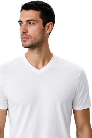 Arma Ar-ma Erkek V Yaka Tişört Baskisiz Basic Örme Kumaş Regular Fit %47 Modal %47 Pamuk %6 Likra 30/1 Penye Modal Full Likra Süprem Y31344473102 Beyaz-b1