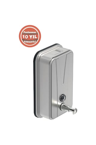 Çelik Banyo Paslanmaz Çelik Dikey Sıvı Sabunluk 1000 Ml Gri