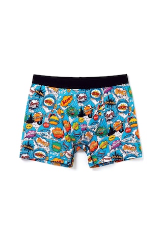 Just Inner Erkek Pamuklu Boxer Dijital Baskı Ekstra Konforlu Kalıp 138000 Mavi