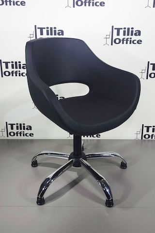 Monaco Çalışma Kesim Kuaför Koltuğu Yonca Sabit Krom Ayak Siyah