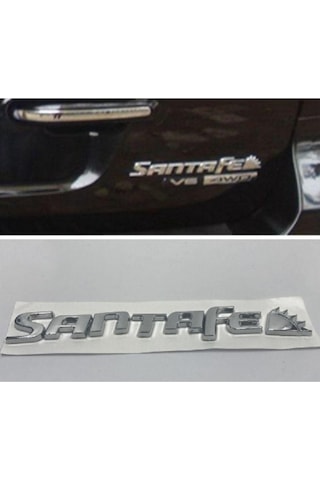 Hyundai SantaFe Bagaj Yazı Abs Krom Car Logo Car Luggage