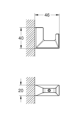 Grohe Selection Cube Bornoz Askılığı - 40782000 Çok Renkli