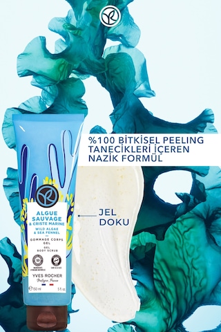 Yves Rocher Jel Dokulu Vücut Peelingi-arındırıcı&yumuşatıcı&serinletici Okyanus Esintisi-sls,sles İçermez,vegan- 150 Ml