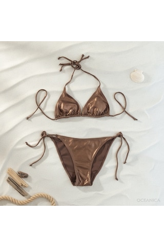 Bonbon Kadın Plaj Giyim Kahve Bikini Takım Bb2597 Çok Renkli