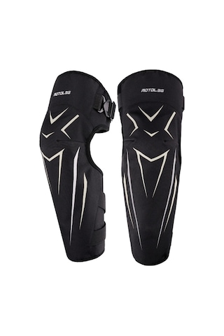 Sones Motolsg 2 İn 1 Motosiklet Bisiklet Sürme Sıcak Polar Yumuşak Koruyucu Dişli Diz Pedleri Beyaz - Siyah