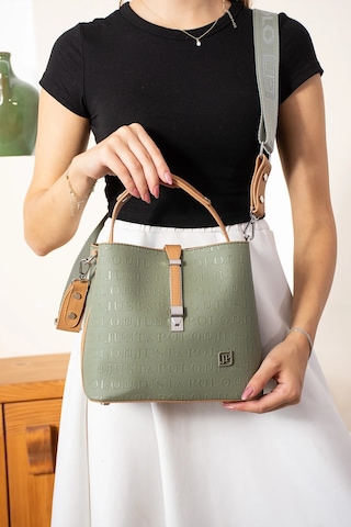 Just Polo Kadın Orijinal Just Polo 3 Bölmeli Ayarlanabilir Askılı Şık El & Omuz Çantası Shoulder Bag Yeşil Camel