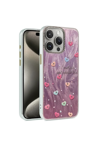 Newface - 659 - Apple iPhone Uyumlu 15 Pro Max Kılıf Blade Aynalı Desenli Kapak - - Glblseme - Desen 8