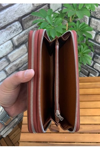 Guard Çift Fermuarlı Taba Deri El Çantası - Grd2403xw22405 Diğer Çok Renkli