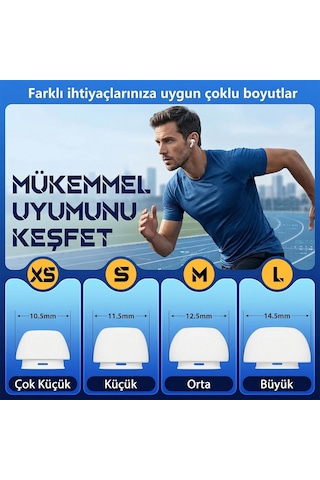 Caseonn Apple Airpods Pro 2 / Airpods Pro Uyumlu Yedek Silikon Kulaklık Ucu 4 Farklı Boy Xs/s/m/l - Beyaz