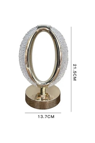 Usb Şarjlı Dokunmatik 3 Modlu Masa Üstü Kristal Gece Lambası-1910 Çok Renkli
