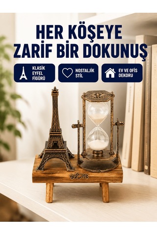 Dekoratif Kum Saati Ahşap Malzeme, Hediyelik Masa Aksesuarı Tkndy-bsva4969
