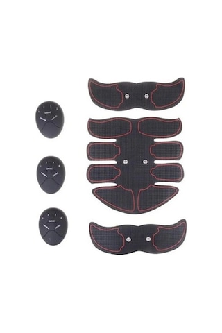 Kenpazar Sporcu Karın Masaj Aleti 6'lı Set siyah