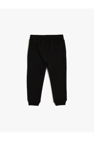 Koton Basic Jogger Eşofman Altı Beli Lastikli Siyah 5wmb40061tk Siyah