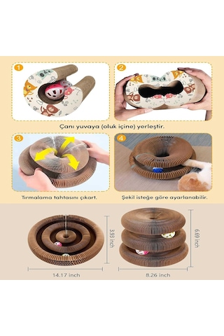 Katlanabilir Tırmalama Oyuncağı, Kedi Tırmalama Tahtası, Kediler İçin Tırmalama Pedleri, Kediler İçin Tırmala