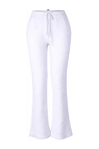 Trender Kanvas Kadın Pantolon 5504 Beyaz