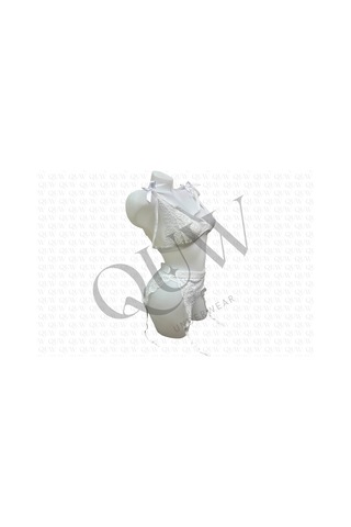 Beyaz Dantelli Jartiyer Takım - Quw60-1008-01