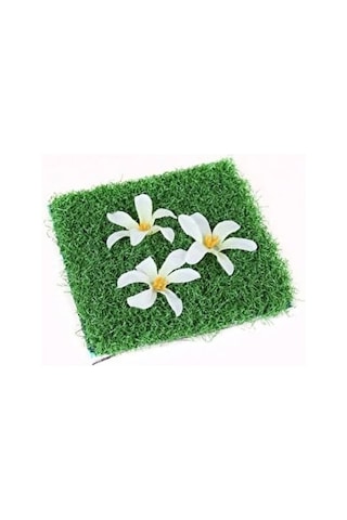 Yapay Çim Gider Süsü Dekoratif Süzgeç Üstü Kapak Koku Önleyici Yeşil