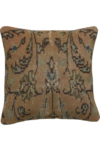 Zehra Abla Halı Vintage El Dokuma Dekoratif Halı Kırlent Yastık Kılıfı 6704 Çok Renkli