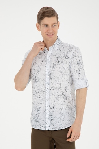 U.s. Polo Assn. Erkek Siyah Gömlek Desenli 50283711-vr046 Siyah