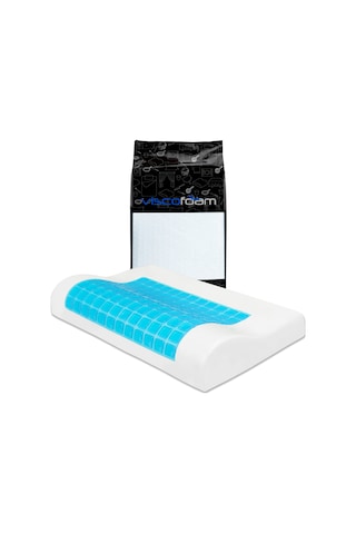 Viscofoam Terletmeyen Boyun Destekli Ortopedik Yastık Jelli Visco Yastık - 57x37x10-7cm