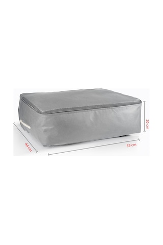 5'li Set 53x44x20 Cm Home Organizer Çekyat & Baza Altı Hurç Gri