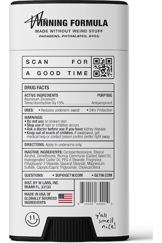 W Labs Fresh Ice Antiperspirant Stick Deodorant 74gr