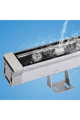 35 Cm Wallwasher Led Bina Dış Duvar Aydınlatma Kırmızı Işık Gri