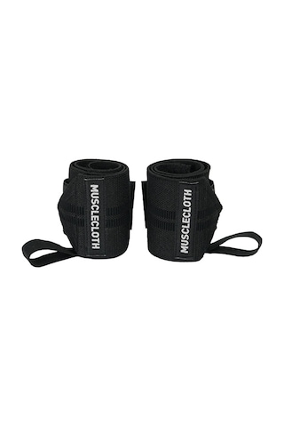 Musclecloth Pro Wrist Wraps + Pro Knee Wraps Seti Siyah