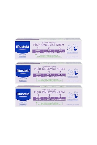 Mustela 1.2.3 Vitamin Barrier Pişik Kremi 3 x 100 ML