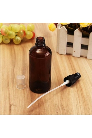 Amber Cam Şişe 100Ml Siyah Sprey Başlıklı 6 Adet