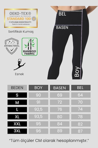 Nt Underwear Kadın Bambu Uzun Tayt Hafif, Rahat, Terletmeyen Ten