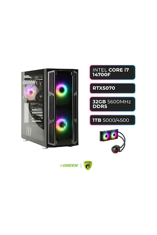 Green Griffin G6 i7-14700F 32 GB 1 TB SSD RTX5070 Free Dos Masaüstü Oyuncu Bilgisayarı