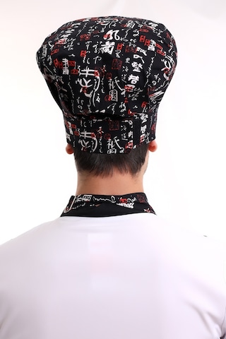 Çin Yazısı Desenli Aşçı Mantar Şapka - Unisex-Standart-Tek Parça